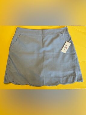 NWT Vineyard Vines Performance Seersucker Scallop Skort Skirt sz 10 $118